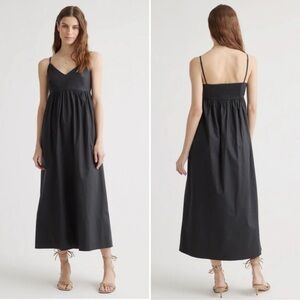 Quince 100% organic cotton sleeveless maxi dress- Blue